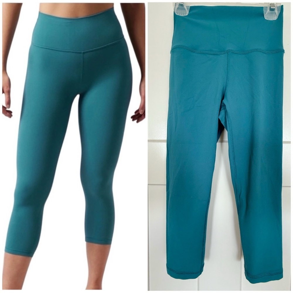 Athleta Transcend High Rise Capri - Teal (Size XS)